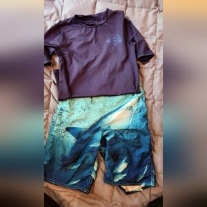 Boys swim top and bottom Youth Large